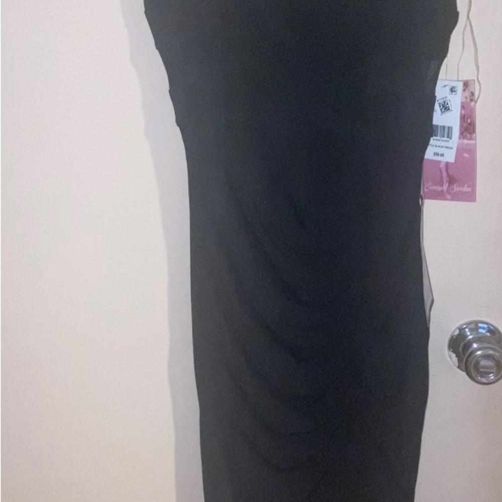 Black Ruched Dress - Picture 5 of 6